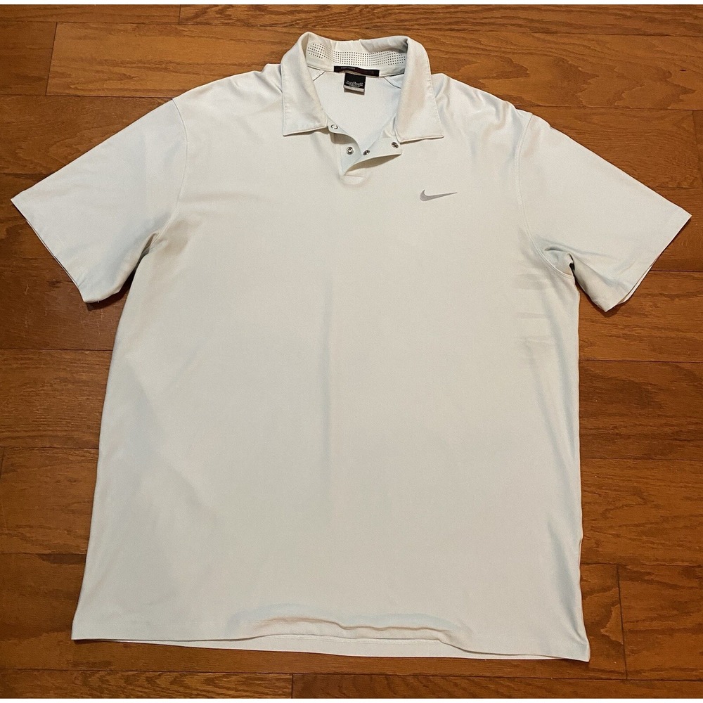 Nike Tiger Woods Collection Golf Polo Shirt Vented Stretch Snap Button Mens XL